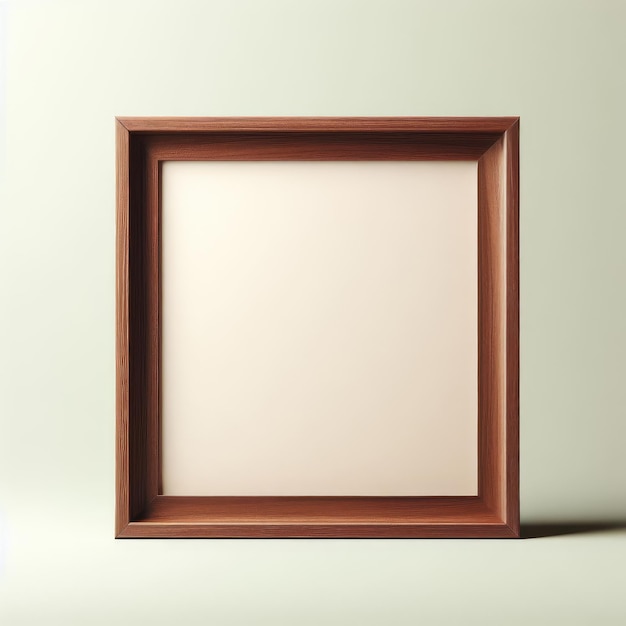 wooden picture frame isolated green