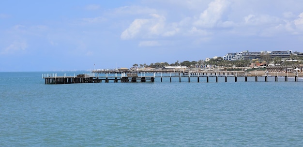 wooden pier on the sea