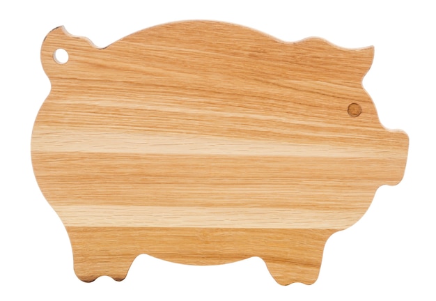 Wooden pig.  Wooden cutting board in the form of a pig.