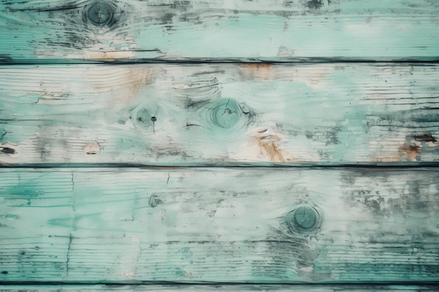 A wooden plank with a green paint that is painted with a blue color.