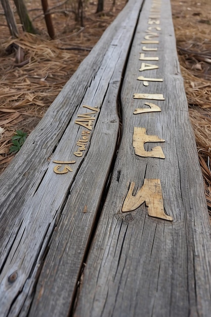 Photo a wooden plank with the word walk on it