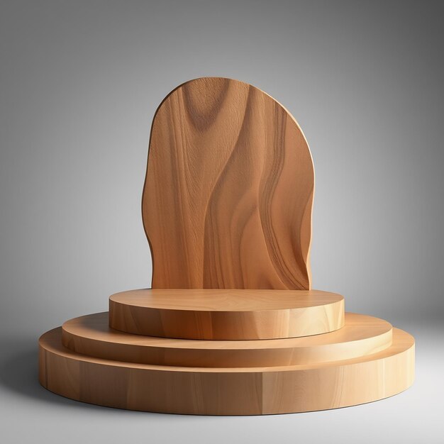 Photo wooden podium for product display