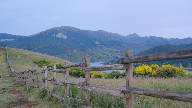 Wooden railing in the Riaño Valley