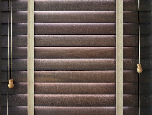 Wooden shutters on the window