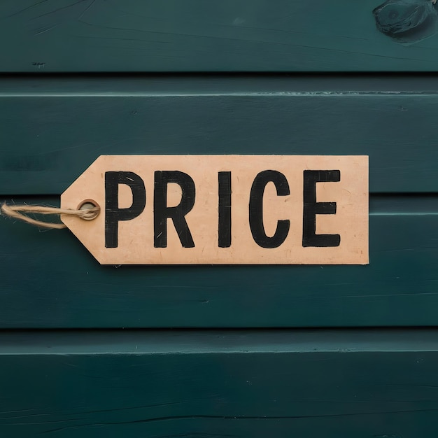 a wooden sign that says price on it