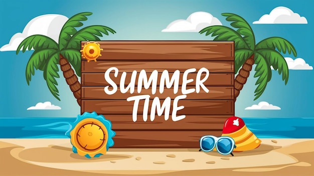 a wooden sign that says summer time on it