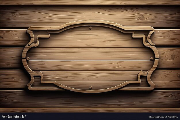 Wooden sign vector