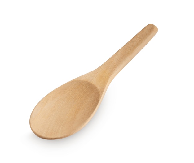 Wooden spoon isolated on white