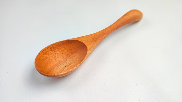 wooden spoon on a white background