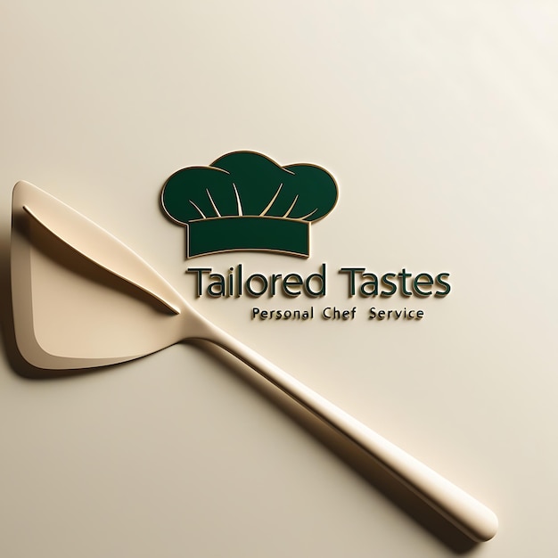 a wooden spoon with a logo for a tasty taste of meat