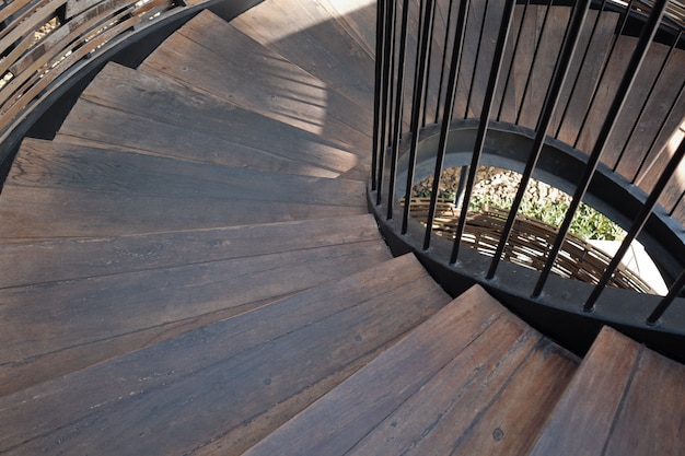 wooden staircase, Stairs down