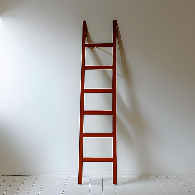 wooden staircase on white background