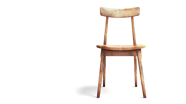 Photo a wooden stool with a white background that says quot the top quot