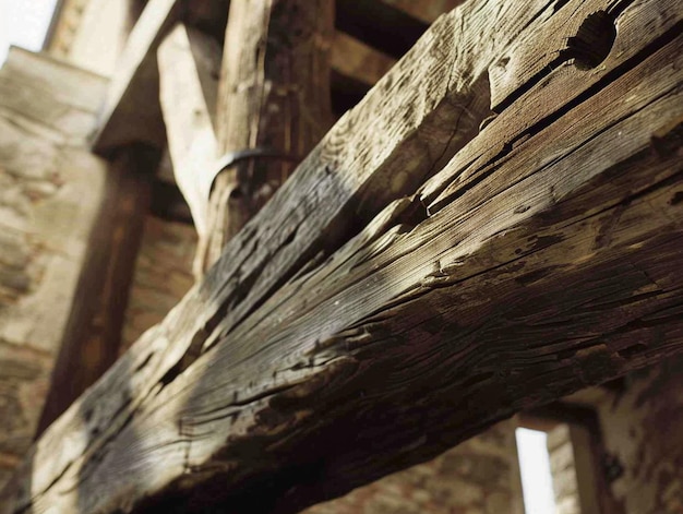 Photo a wooden structure with the word  wood  on it