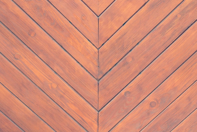 Wooden surface of the boards laid at an angle