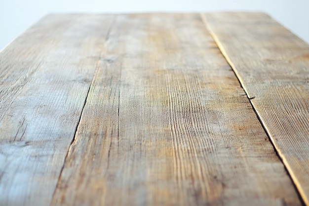 Wooden Surface for Product Presentation with White Background