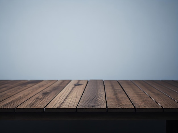 Wooden table and blur tropical white background product display montage High quality photo 8k FHD