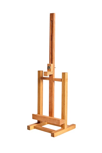 Wooden table easel isolated