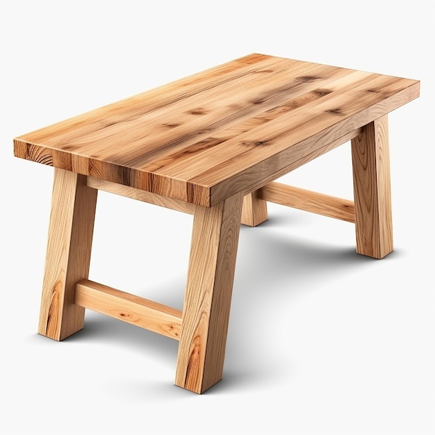 wooden table isolated on transparent background