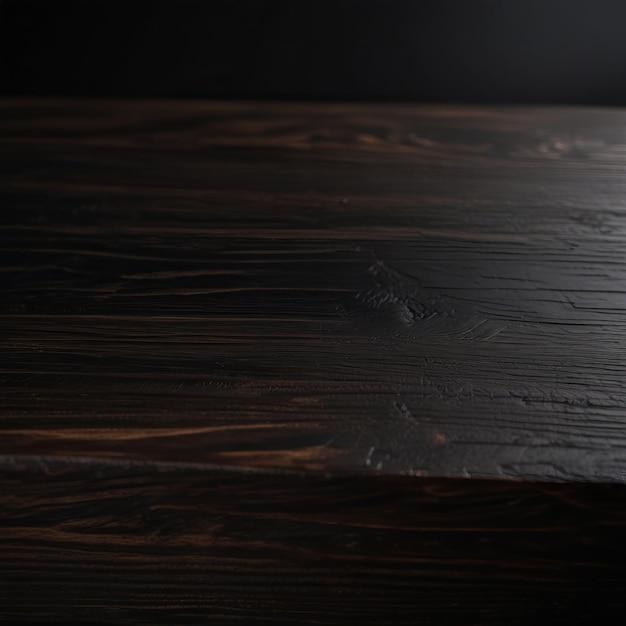 wooden table surface close up dark wood texture in a dark room