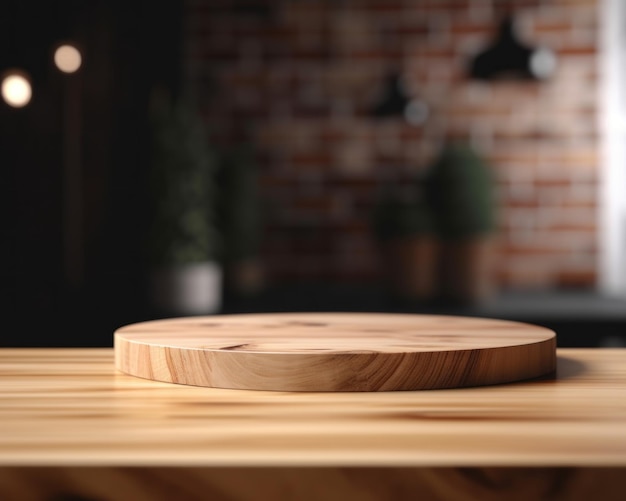 Wooden Table Top mockup for products