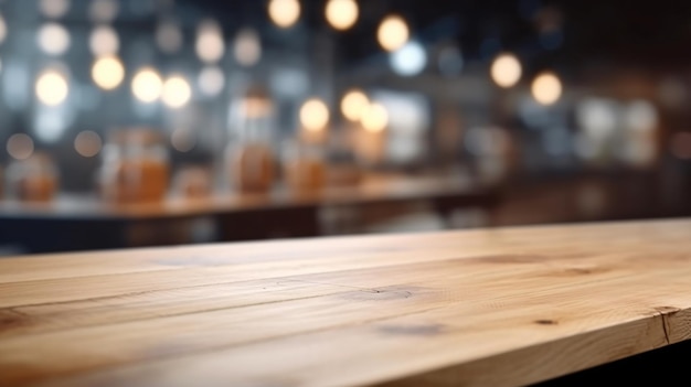 A wooden table with a bottle of beer on it