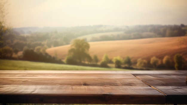 A wooden table with a bottle of wine on it