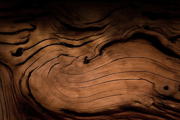 A wooden table with a dark background and a dark background.