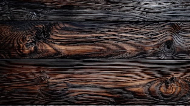 A wooden table with a dark brown wood background