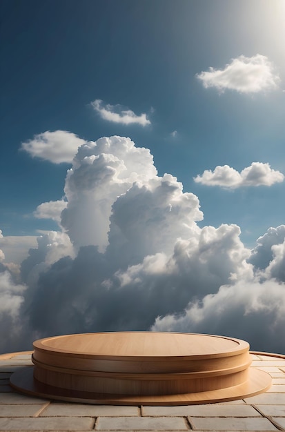 a wooden table with a round top that says quot the top quot