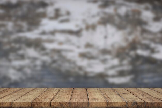 Photo a wooden table with a white wall and a brown table with a white background