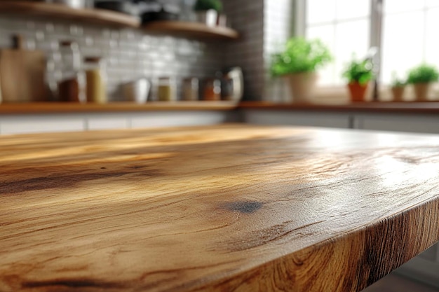 a wooden table with a window behind it that says quot a pot of plant quot on it