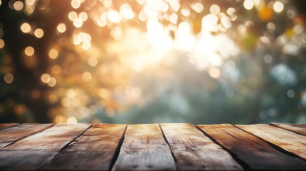 Photo wooden tabletop with coffee shop background