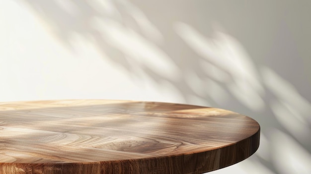 Wooden Tabletop With Sunlit Background