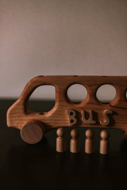 Wooden toys in children's room