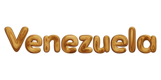 Wooden Venezuela text for country concept