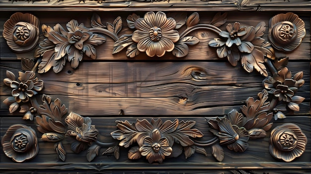 A wooden wall with carved patterns wallpaper