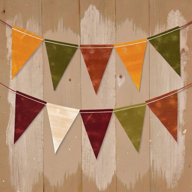 a wooden wall with flags that say quot the word quot on it