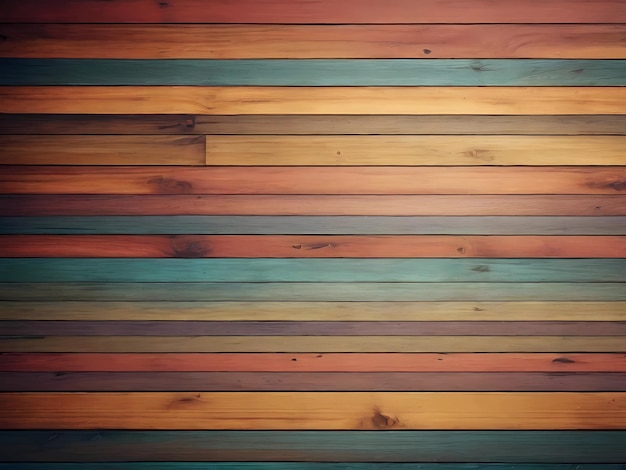 a wooden wall with a green and blue stripe