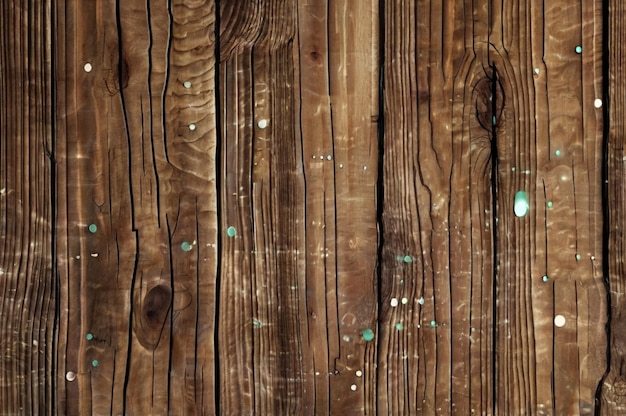 Photo a wooden wall with a green speck on it