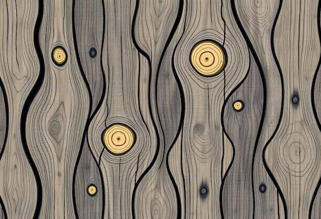 Photo a wooden wall with a pattern of circles and a circle on it