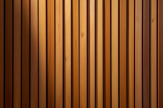 A wooden wall with vertical slats that says'wood '