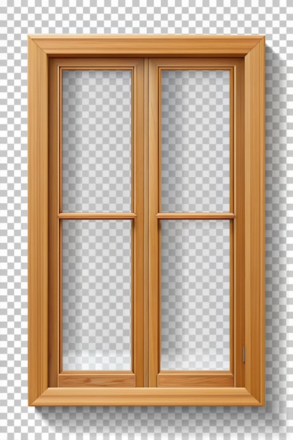 Photo wooden window set isolated on transparent background