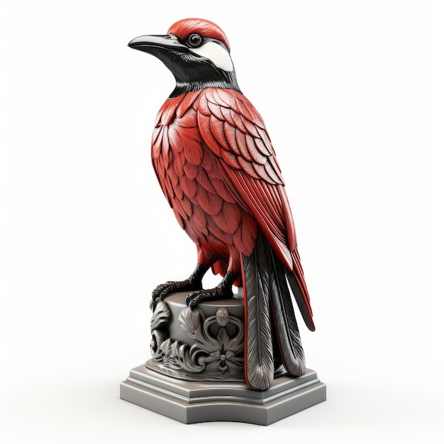 Photo woodpecker bird statue high detail illustration