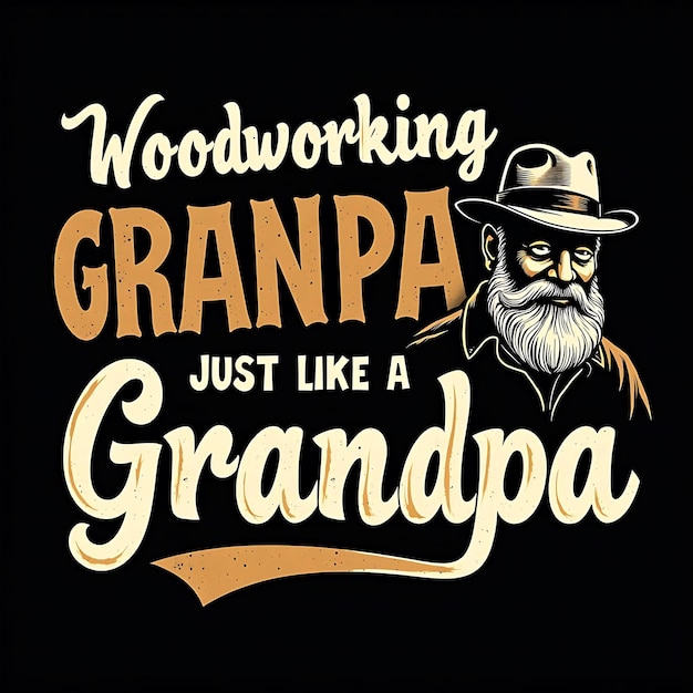 Photo woodworking grandpa just like a grandpa and vintage tshirt design