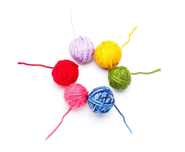 Wool yarn balls