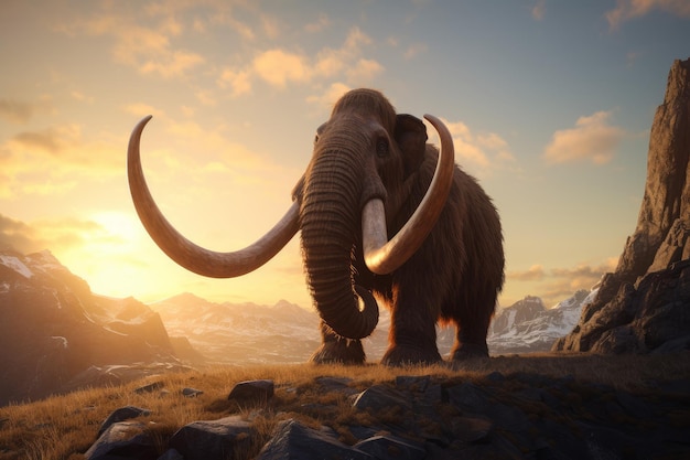 Wooly mammoth Generate Ai