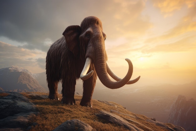 Wooly mammoth mammal Generate Ai