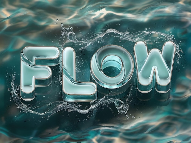 the word flow is on the water