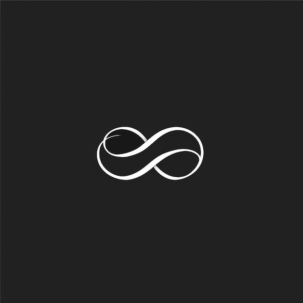 Photo the word infinity is on a black background